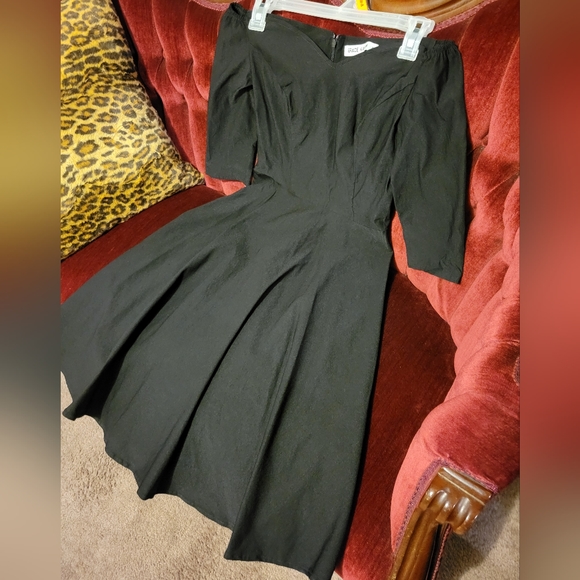 Black Vintage Style Dress size M - Picture 3 of 3